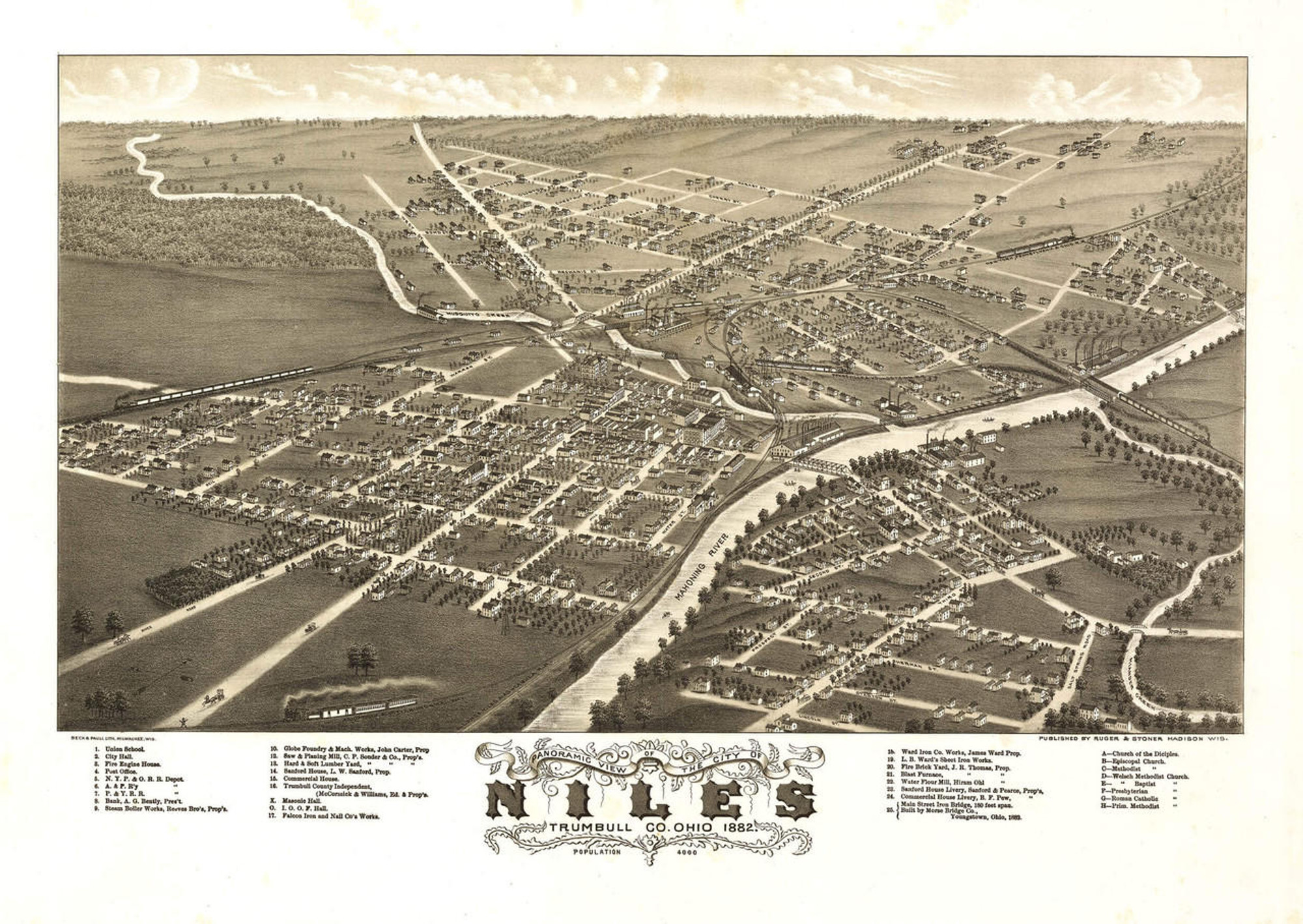 Historic Map - Niles, OH - 1882, image 1, World Maps Online