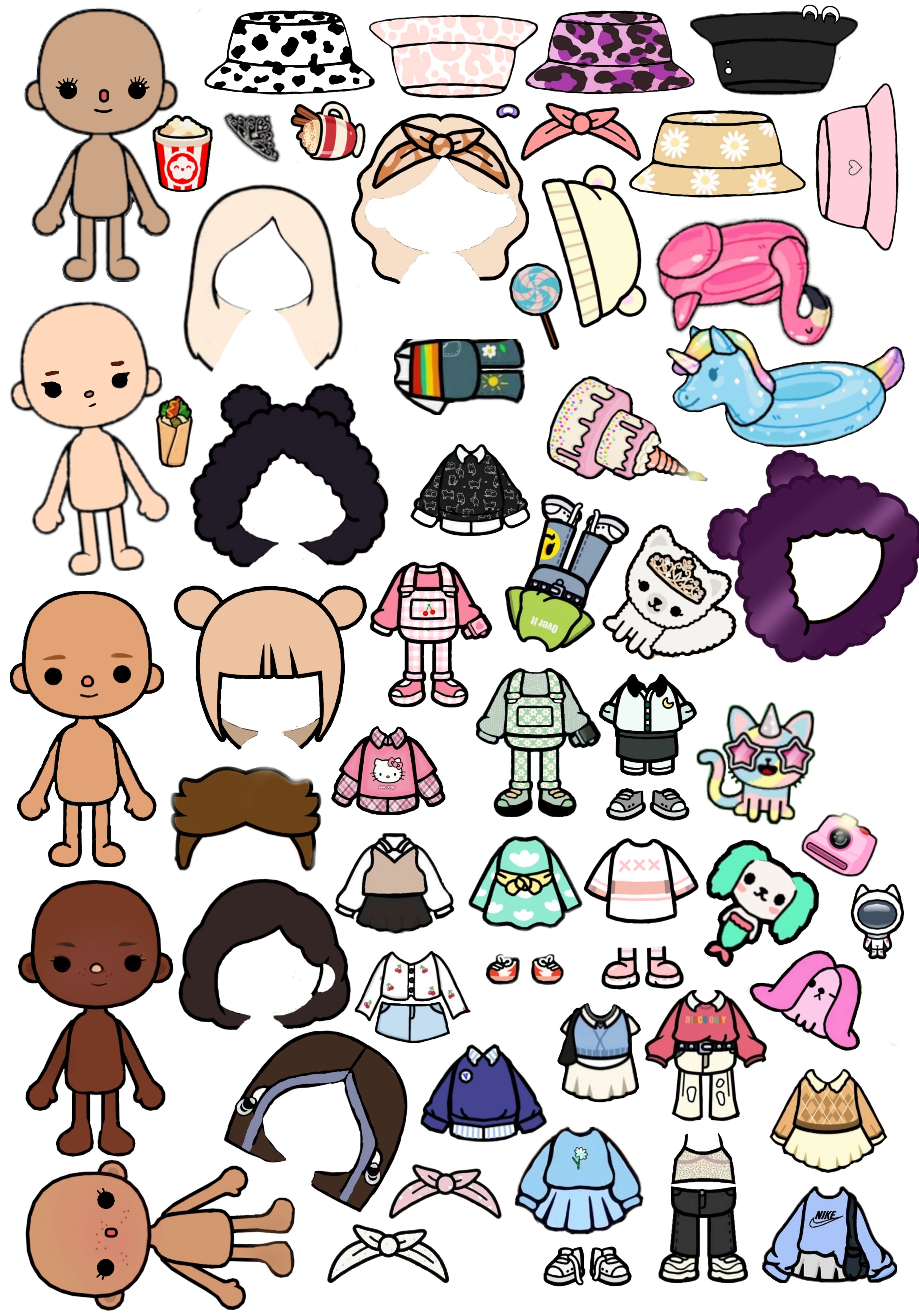 Toca Boca Printables Clothes