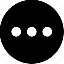 menu, list, navigation, more, dots, circle, location