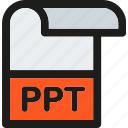 ppt, data, document, extension, file, format, paper