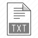 document, extension, file, format, txt