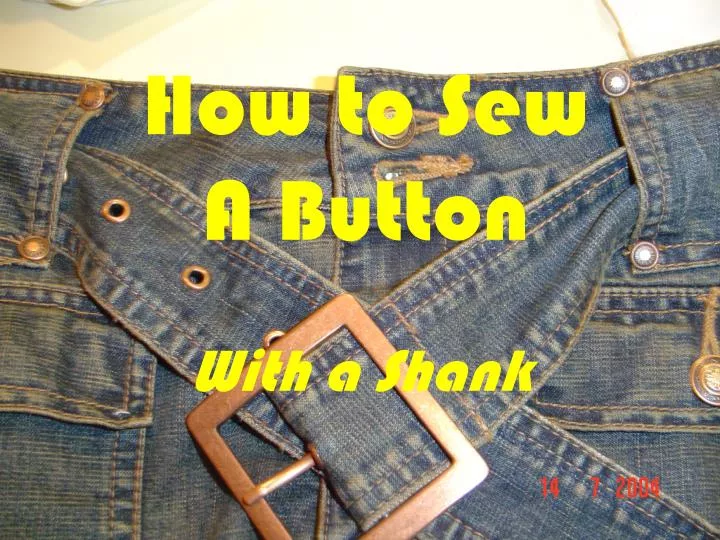 how to sew a button