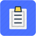 clipboard, list, memo, notation, note