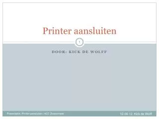 Printer aansluiten