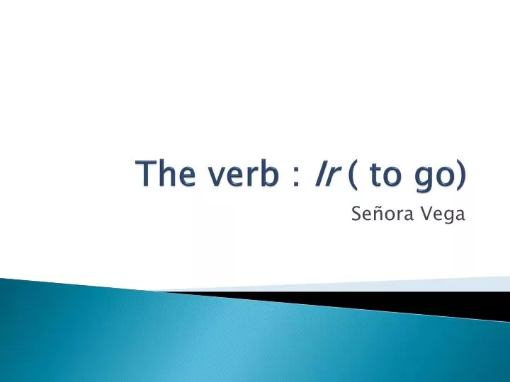 the verb ir to go