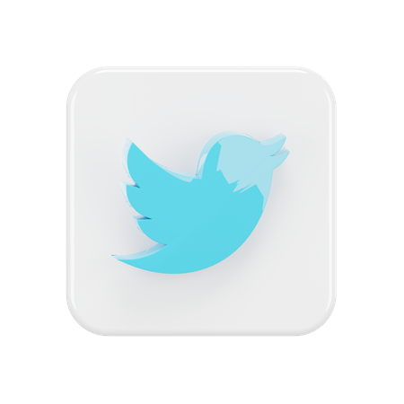 Free Twitter  3D Logo