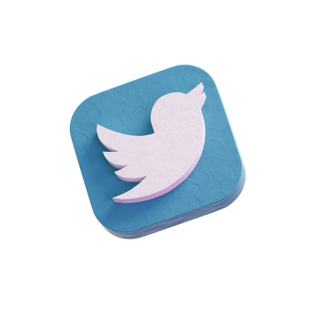 Free Twitter  3D Logo