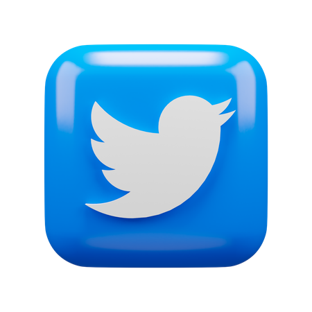 Free Twitter  3D Logo