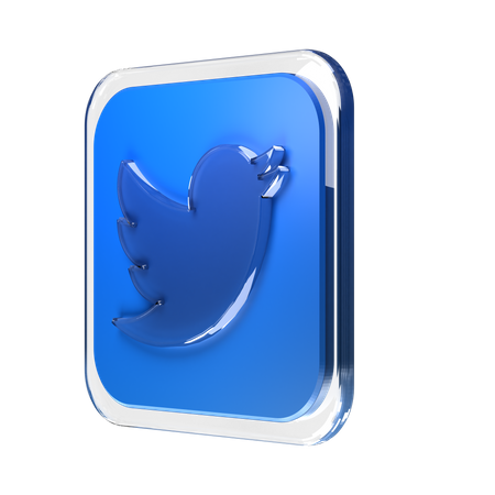 Free Twitter  3D Logo