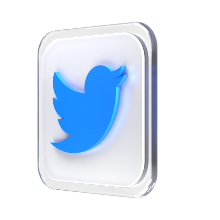 Free Twitter  3D Logo