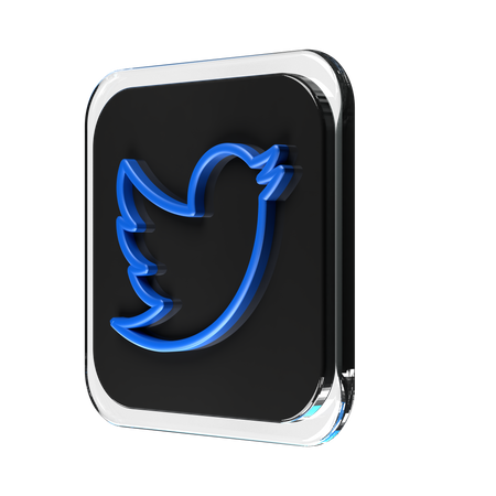 Free Twitter  3D Logo