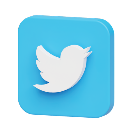 Free Twitter  3D Logo