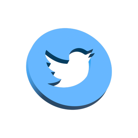 Free ツイッター  3D Icon