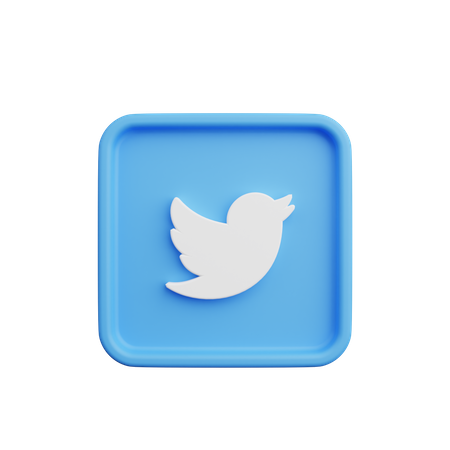 Free Twitter  3D Logo