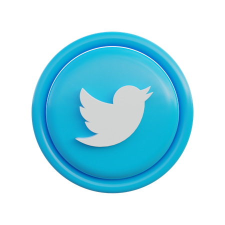 Free Twitter  3D Icon