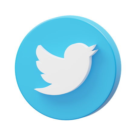 Free Twitter  3D Logo