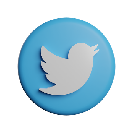 Free Twitter  3D Logo