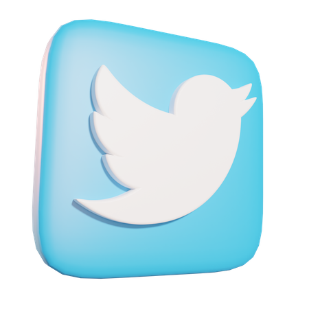 Free Twitter  3D Icon