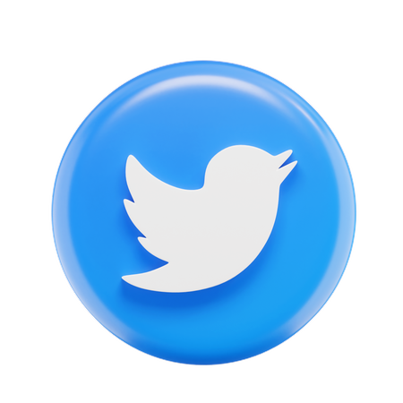 Free Twitter  3D Icon