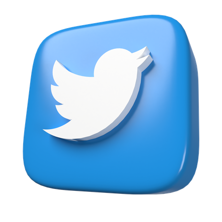 Free Twitter  3D Icon