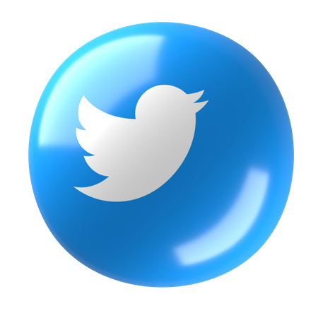 Free Twitter  3D Icon