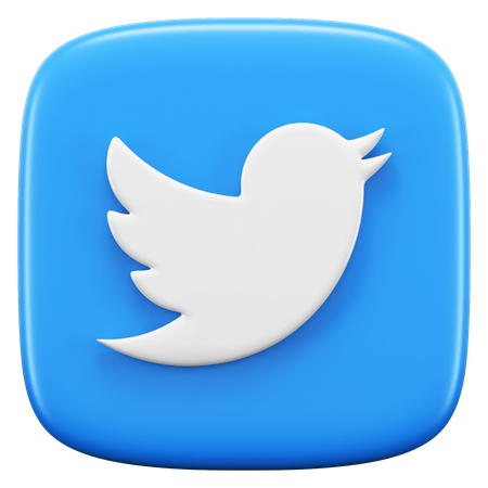 Free Twitter  3D Icon