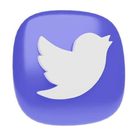 Free Twitter  3D Icon