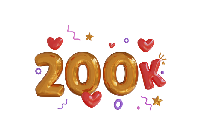 200K  3D Icon