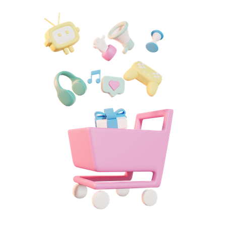 Compras  3D Illustration