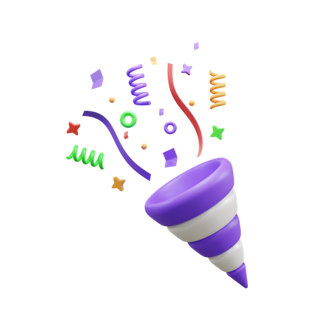 Confetti  3D Icon