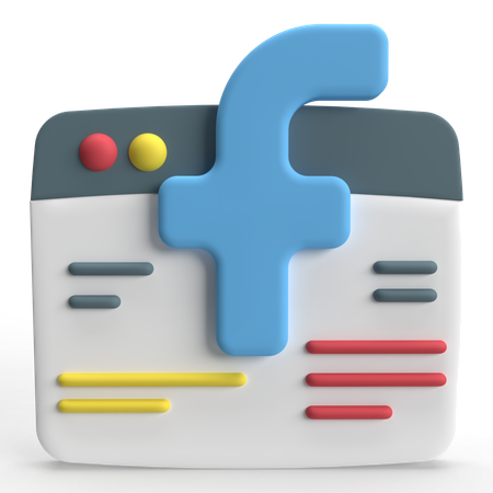 Facebook  3D Icon