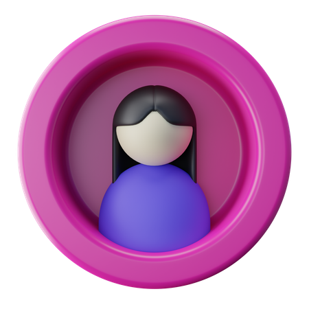 女性  3D Icon