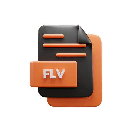 Flv ファイル  3D Icon