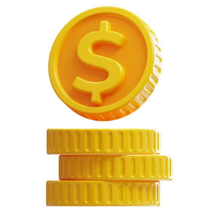 Moedas  3D Icon