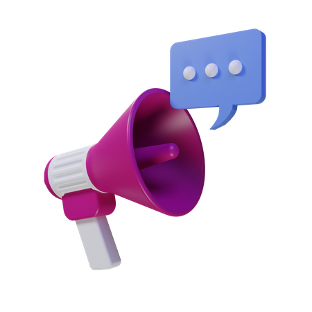 Megaphone  3D Illustration