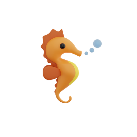 Sea Horse  3D Illustration