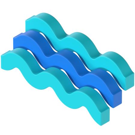 Sea Waves  3D Illustration