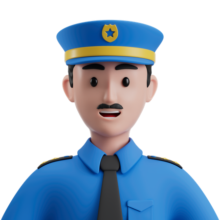 Policía  3D Icon