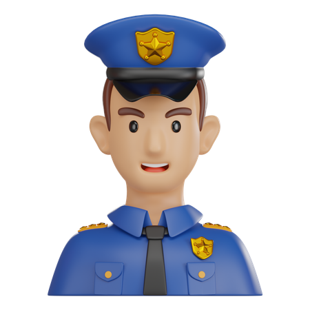 Policía  3D Icon