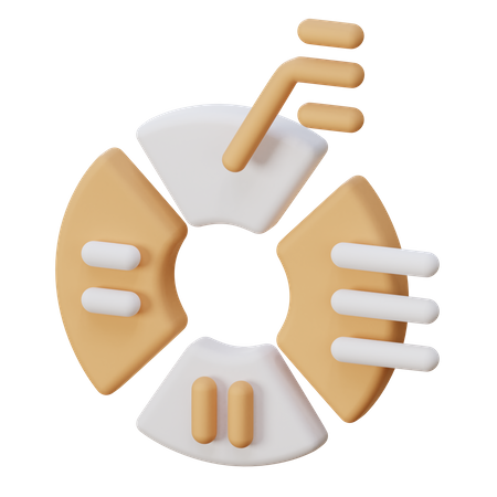 Diagramme circulaire  3D Illustration