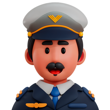 Piloto  3D Icon