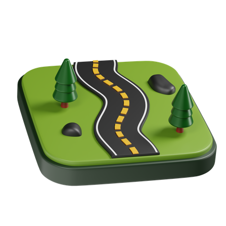 Road  3D Illustration