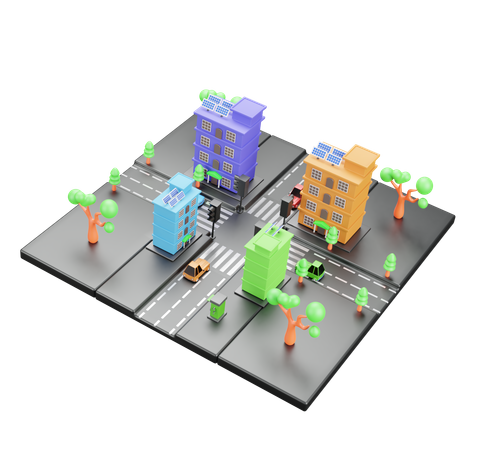 Town  3D Icon