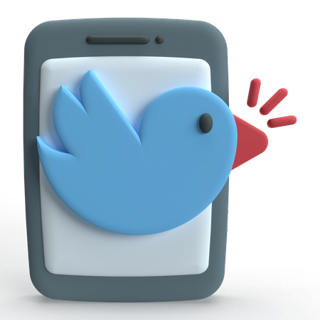 Twitter  3D Icon