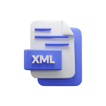 Xml File  3D Icon