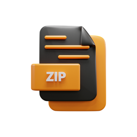 ZIPファイル  3D Icon