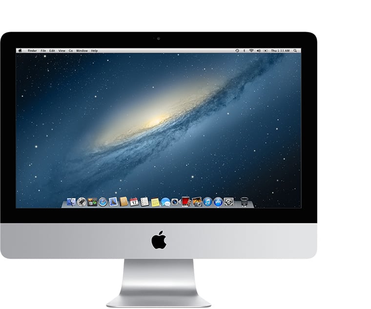 iMac 21.5(2012년 후반 모델)의 전면