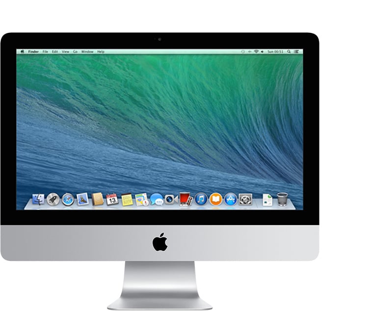 iMac 21.5(2013년 후반 모델)의 전면