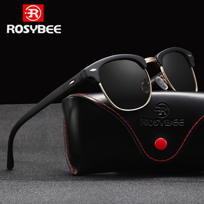 ROSYBEE UV400 Polarized Sunglasses men women Classic cool retro Sun glasses Coating man Driving Shades fashion male oc