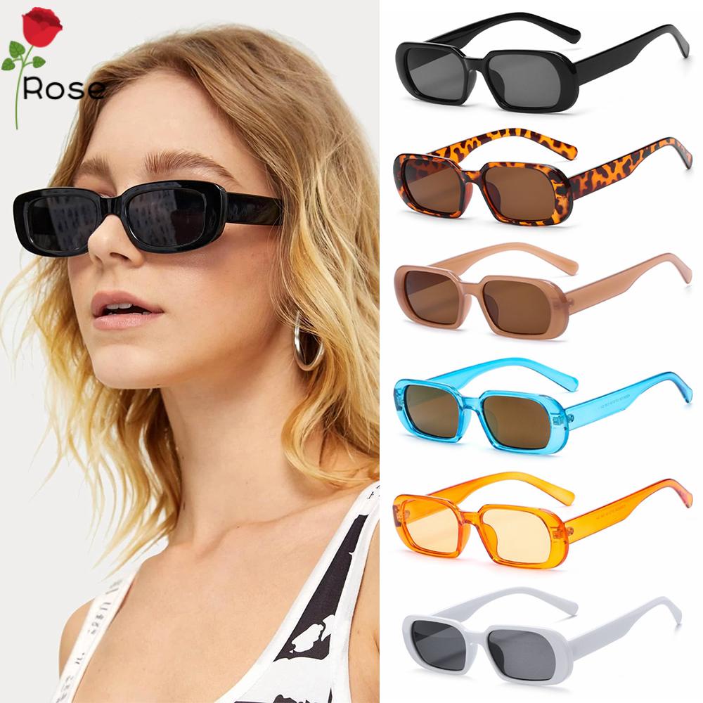 ROSE Fashion Retro Oval Sunglasses Small Frame Shades Sunglasses for Women SunGlasses UV400 Summer Accessories Vintage Eyewear